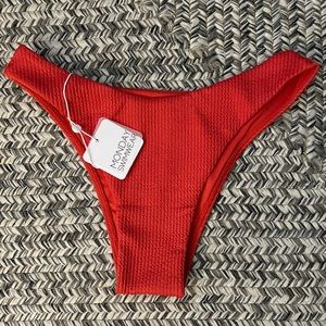 Monday Swimwear Byron Bottoms in Sangria Crinkle